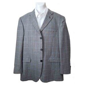 Burberry Gray Checkered Blazer